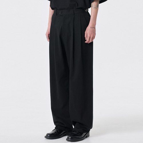 wide chino pants (black), [noun](노운),wide chino pants (black)
